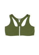 Haut de maillot de bain Racerback sportif pour ado de 10 à 18 ans avec un zip devant et un dos nageur