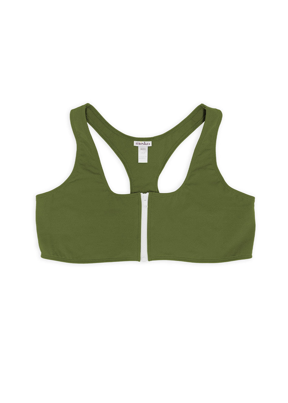 Haut de maillot de bain Racerback sportif pour ado de 10 à 18 ans avec un zip devant et un dos nageur