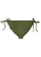 Bas de maillot de bain Bikini à nouer sur les côtés en matière éco-responsable couleur kaki pour jeune fille protection UPF50