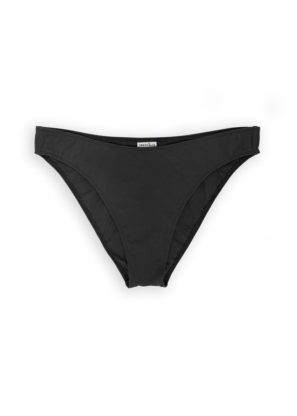 Bas de maillot Ninetys échancré à porter sur les hanches couleur noir pour adolescente de 10 à 18 ans